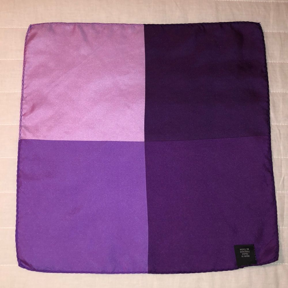 Lavender shades plum and purple 💯 Silk Pocket Square - Picture 5 of 9